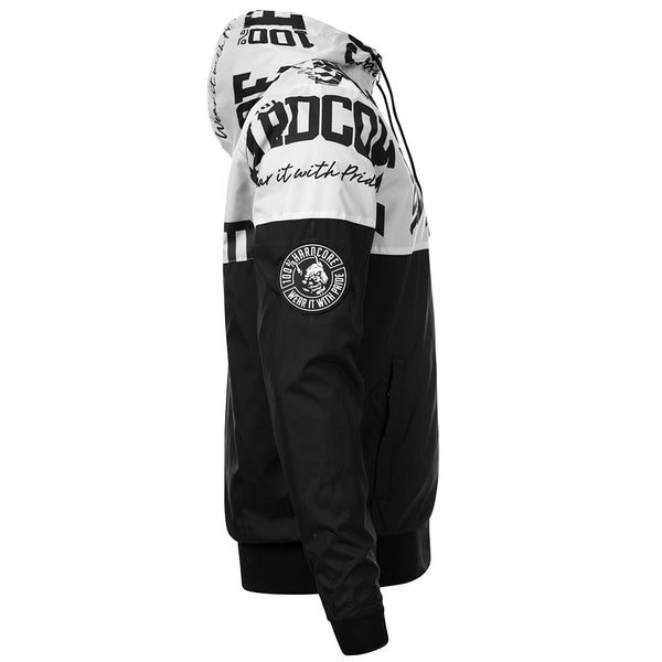 100% HARDCORE Windbreaker "The Brand" | Black / White