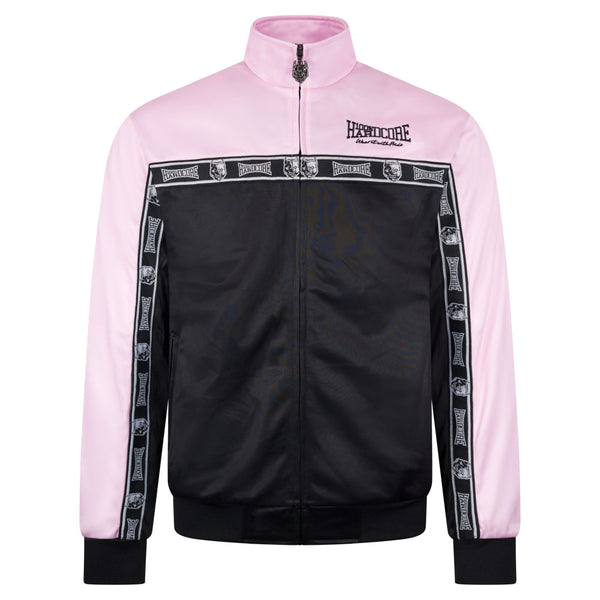 100% HARDCORE Trainingsjacke "Essential" | Black / Baby Pink