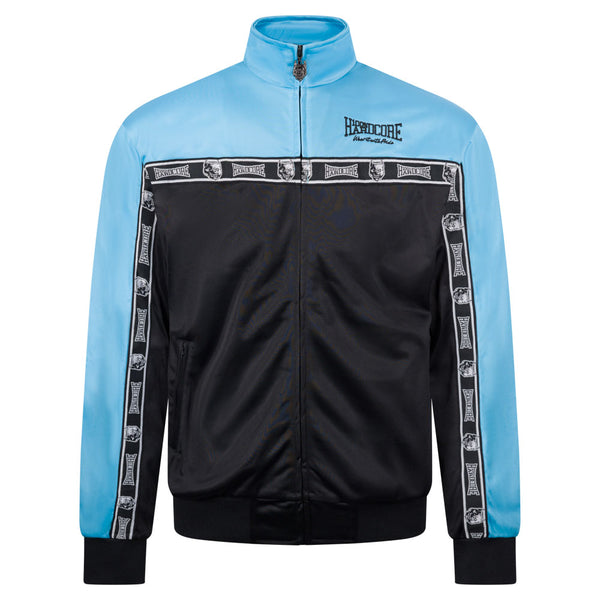 100% HARDCORE Trainingsjacke "Essential" | Black / Baby Blue