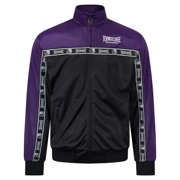 100% HARDCORE Trainingsjacke "Essential" | Black / Purple