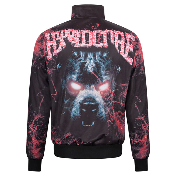 ❌ SALE ❌ 100% HARDCORE Trainingsjacke "Flaming Dog" | Black/Red