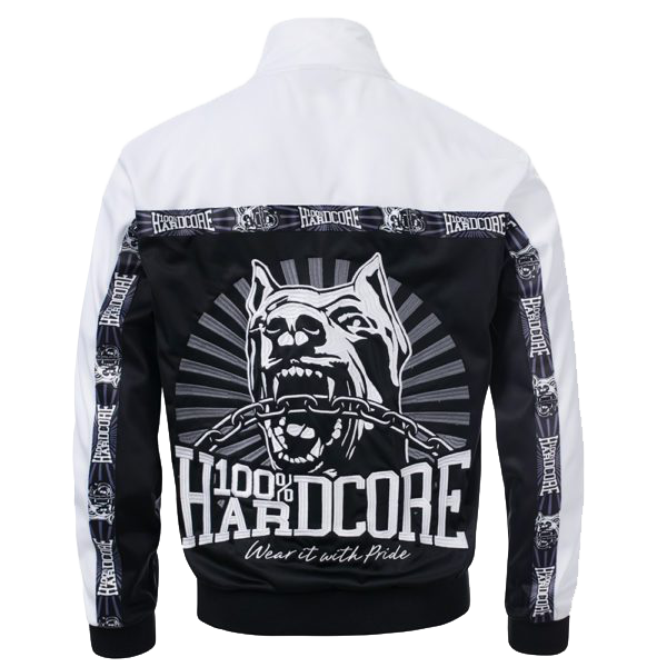100% HARDCORE Trainingsjacke "Classic" | Black / White