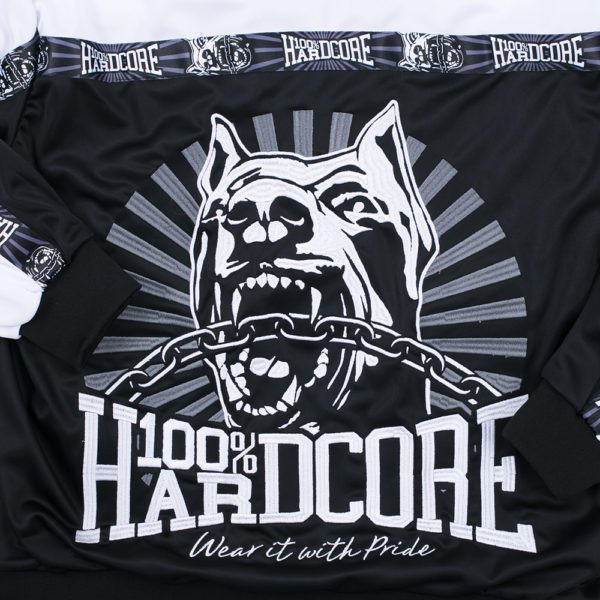 100% HARDCORE Trainingsjacke "Classic" | Black / White