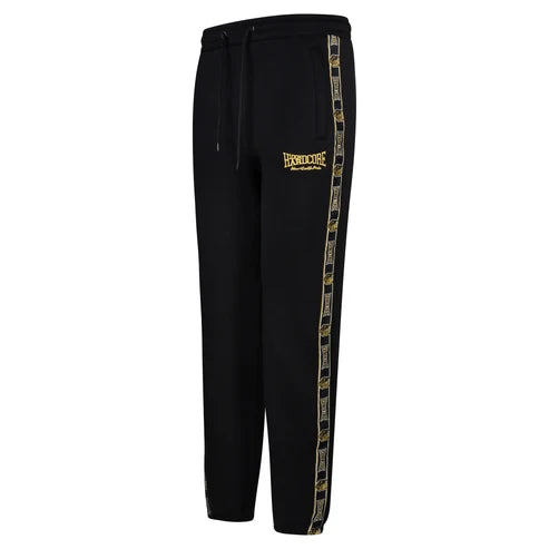 100% HARDCORE Joggingpants "Essential Taped" | Black / Gold