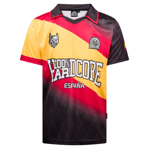 100% HARDCORE Football Shirt "España" | Black