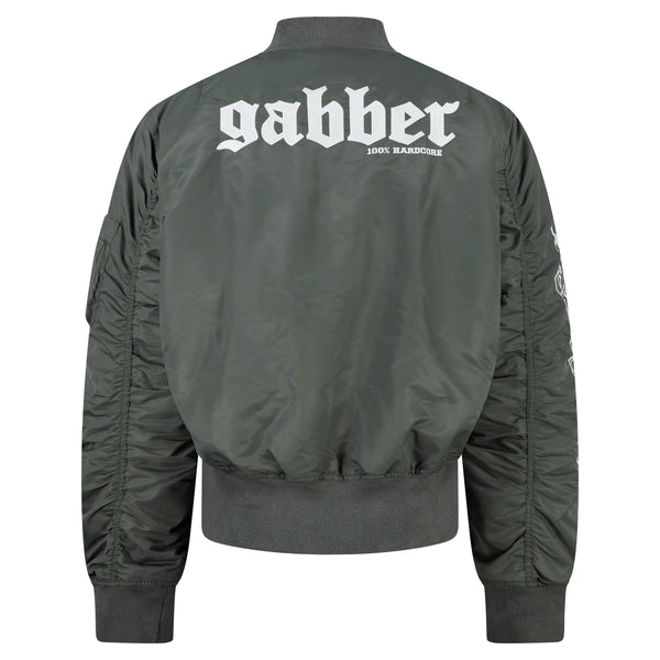 100% HARDCORE Bomberjacke "GABBER" | Army Green