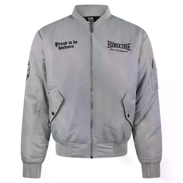 100% HARDCORE Bomberjacke "Proud" | Grey