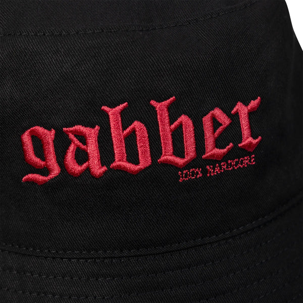 100% HARDCORE Buckethat "GABBER" | Black/Pink | Wendbarer Anglerhut