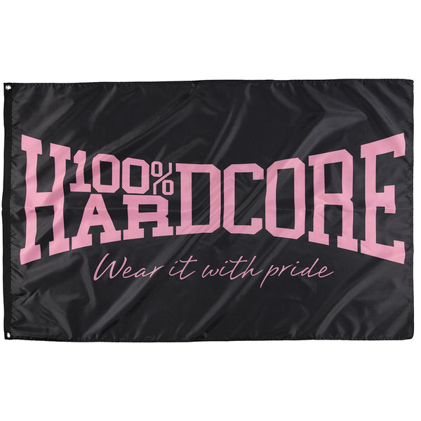 100% HARDCORE Banner "Wear It" | Schwarz / Pink