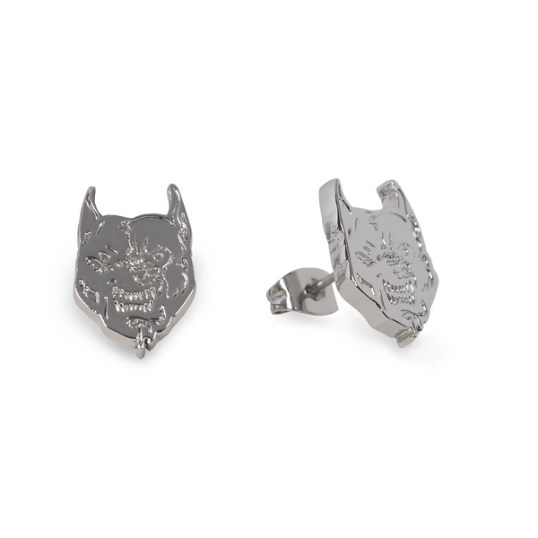 100% HARDCORE Ohrstecker "Branded Rage" | Farbe: Silber
