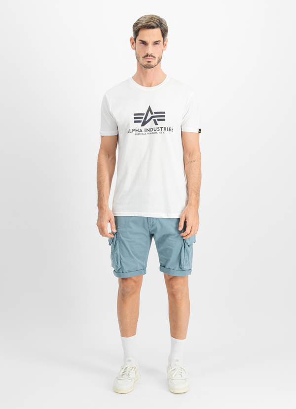 ALPHA INDUSTRIES Basic T-Shirt | White/ Rainbow Reflective