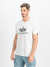 ALPHA INDUSTRIES Basic T-Shirt | White/ Rainbow Reflective