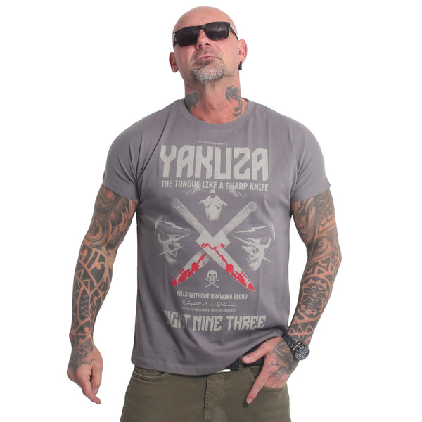 ❌ SALE ❌ YAKUZA T-Shirt "Sharp Knife" | Steel Gray