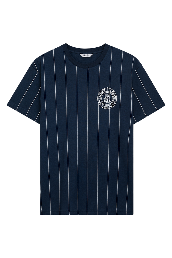 UNFAIR ATHLETICS DMWP BP T-Shirt "Pinstripes" | Navy