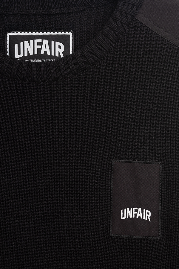 UNFAIR ATHLETICS Unfair Patch Knitwear | Black