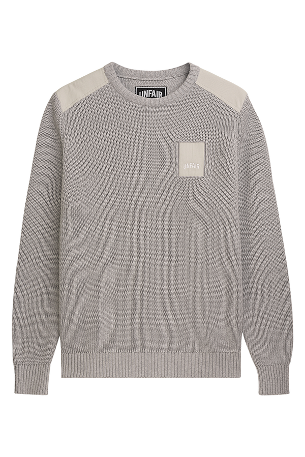 UNFAIR ATHLETICS Unfair Patch Knitwear | Stone Grey