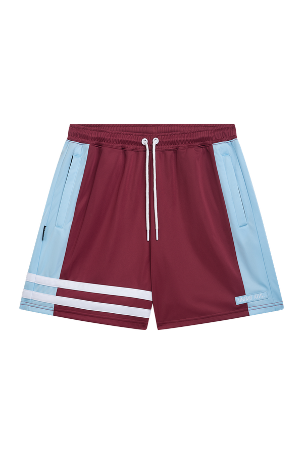 ❌ SALE ❌ UNFAIR ATHLETICS DMWU Athletic Shorts | Burgundy / Sky Blue