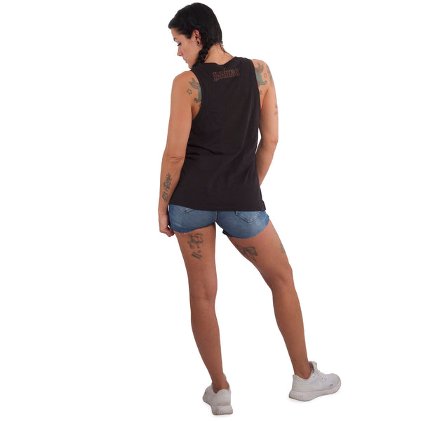 ❌ SALE ❌ YAKUZA Ladies Tank Top Shirt "Pleasant" | Schwarz