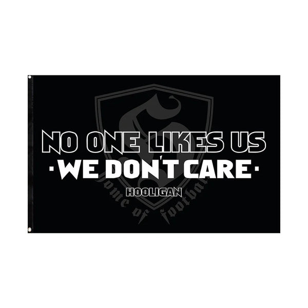 HOOLIGAN Fahne "We Don't Care" | Black