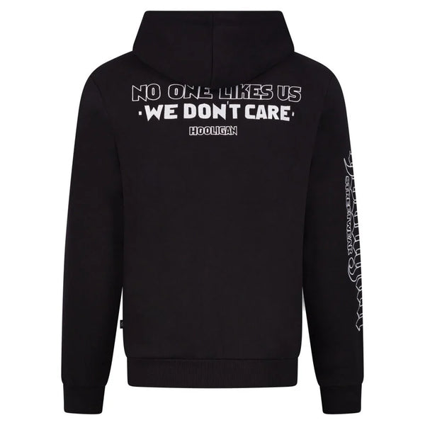 HOOLIGAN Zip Hoodie "We Don't Care" | Black