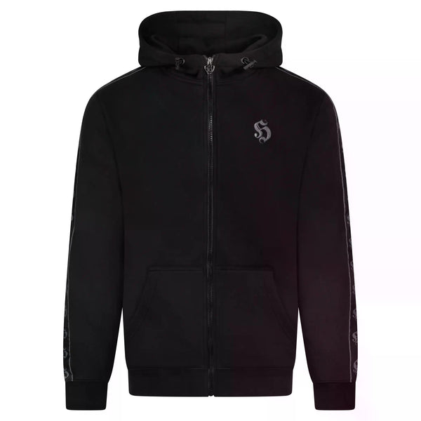 HOOLIGAN Zip Hoodie "Taping" | Black