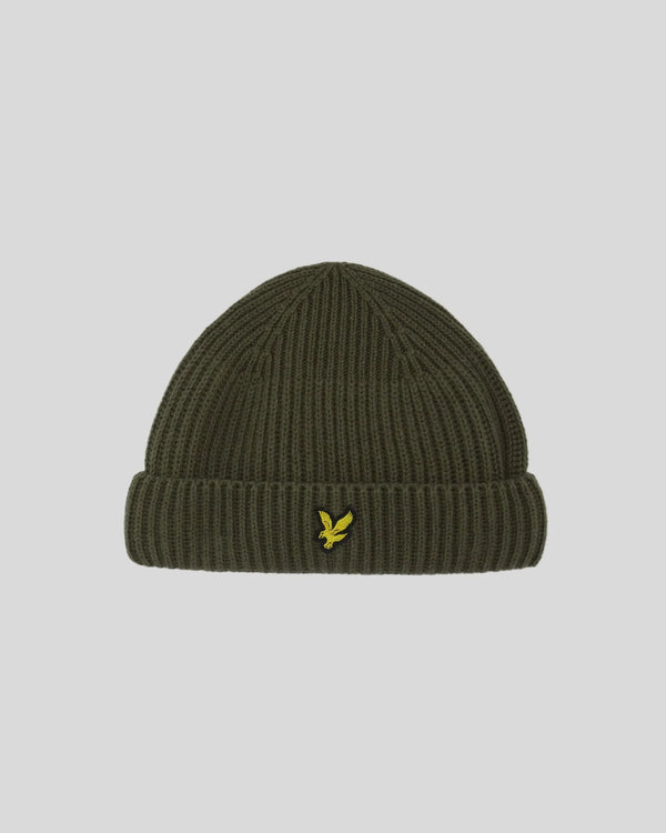 LYLE & SCOTT Ribbed Beanie | True Olive