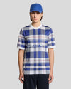 LYLE & SCOTT Tartan Football Shirt | Now Blue