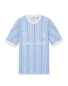 LYLE & SCOTT Prep Stripe Football Shirt | Chalk Blue