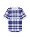 LYLE & SCOTT Tartan Football Shirt | Now Blue