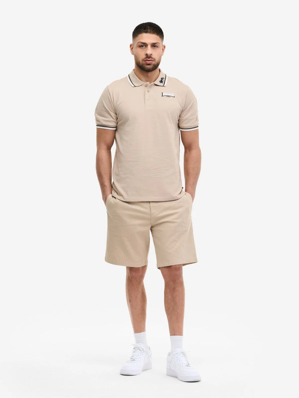 LONSDALE LONDON Herren Poloshirt "Lion" | Sand