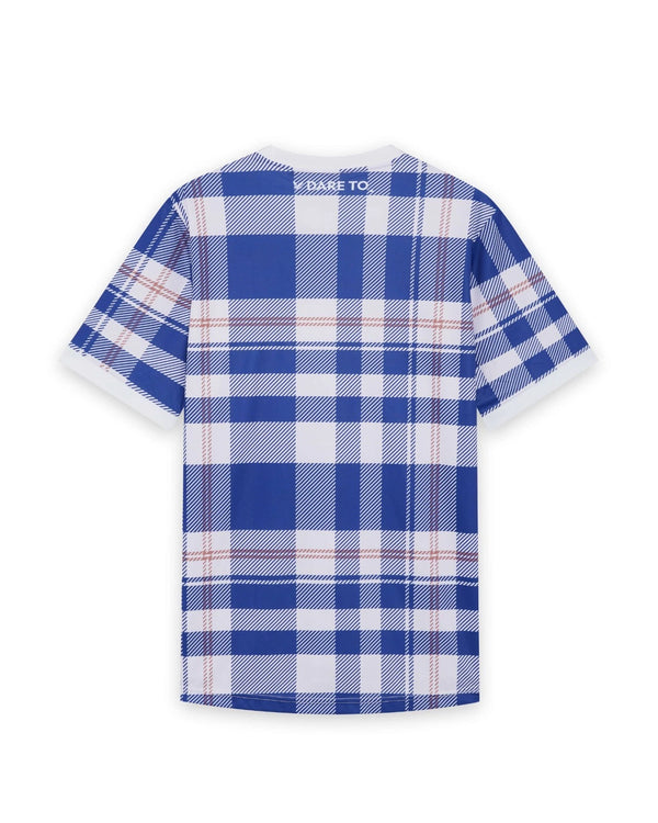 LYLE & SCOTT Tartan Football Shirt | Now Blue