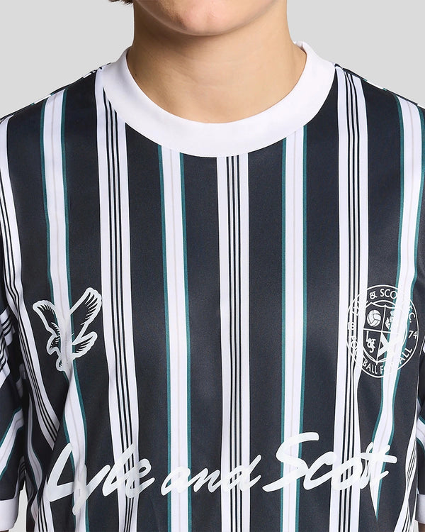 LYLE & SCOTT Prep Stripe Football Shirt | Dark Navy