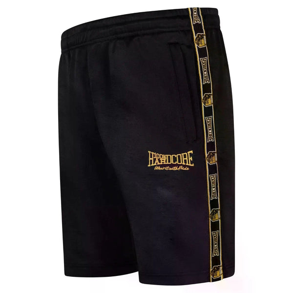 100% HARDCORE Herren Shorts "Essential" | Black/Gold