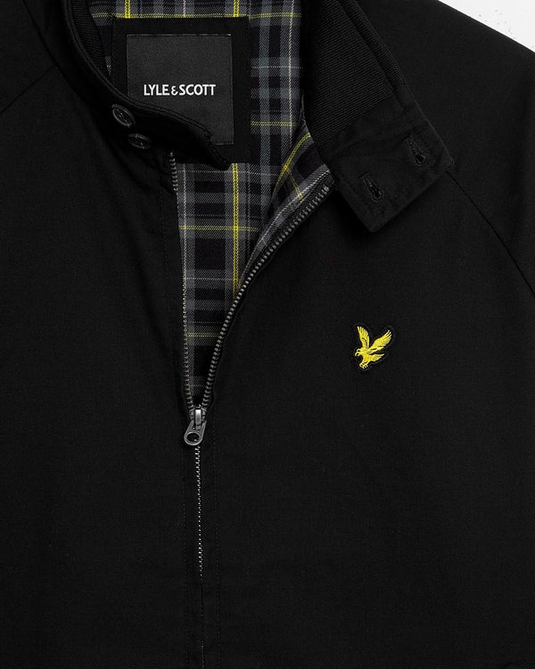 LYLE & SCOTT Harrington Jacke aus Baumwolle | Jet Black