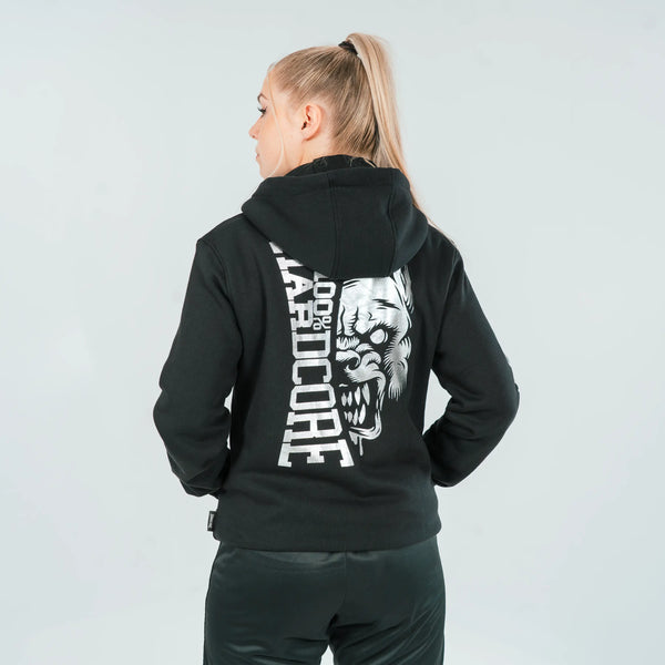 100% HARDCORE Herren Zip Hoodie "BR Silver" | Black